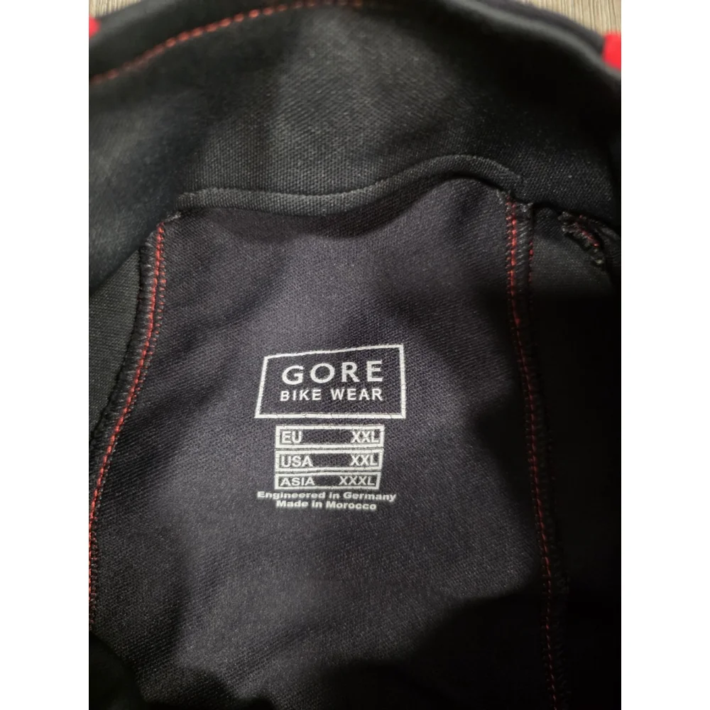 Gore Bikewear Red And Black Shirt Size 2XL
